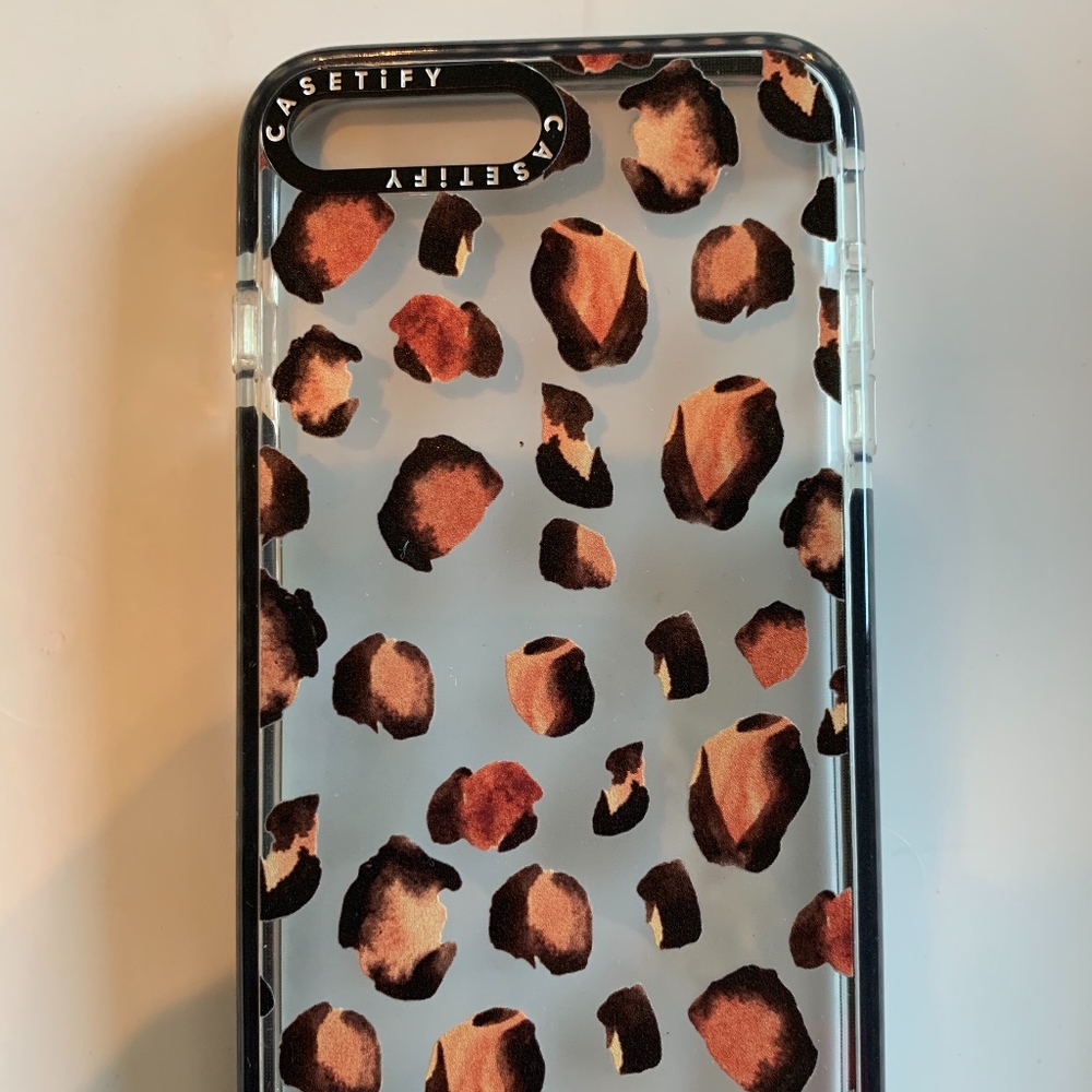 Cheetah print "Casetify" iPhone 8 Plus case